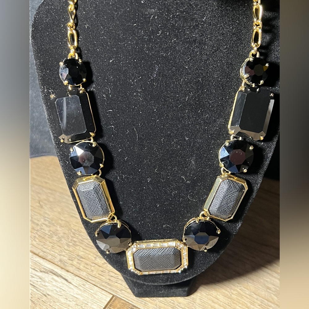 Kate Spade Black and Gold Statement Necklace